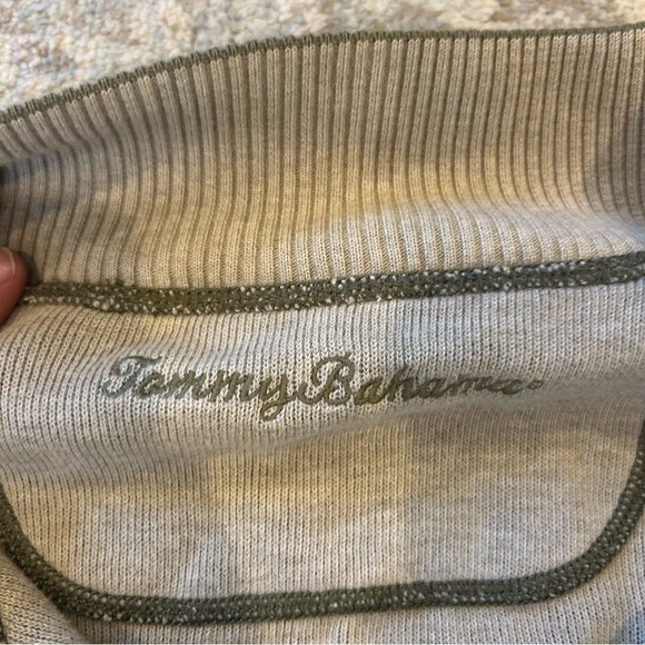 Tommy Bahama Mens XXL Olive Green Half-Zip Sweater PERFECT CONDITION - Picture 2 of 13